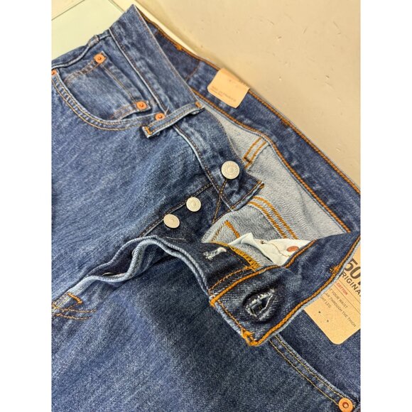 Levis 501 Original Fit Jeans Mens 34x30 Straight Leg Button Fly 100% Cotton NWT - Picture 3 of 15